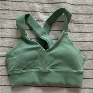 ALO Yoga Mint Green Ribbed Sports Bralette